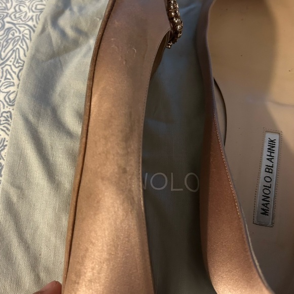 Manolo Blahnik Women's Hangisi Flats Blush Sz 9.5 (42 1/2) - Picture 7 of 11